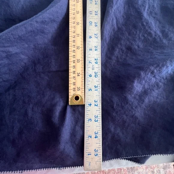 EILEEN FISHER MIDNIGHT HANDKERCHIEF 100% IRISH LINEN DRESS SZ SMALL LINED EUC - Picture 13 of 14